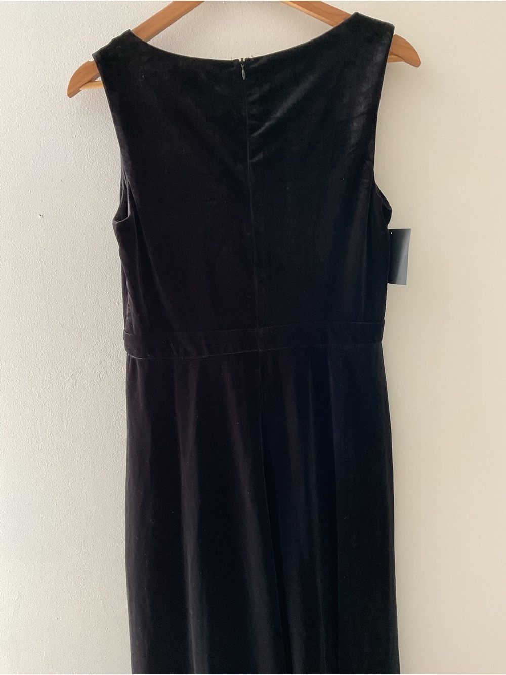 Lulus Beautiful Night Black Velvet Sleeveless V-Neck Maxi Dress Event Large NWT - Picture 10 of 15